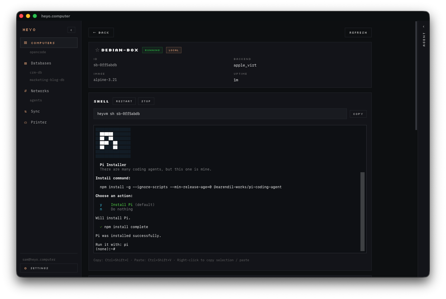pi in desktop app